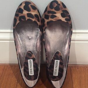 Steve Madden Brown and Black Leopard Print Flats